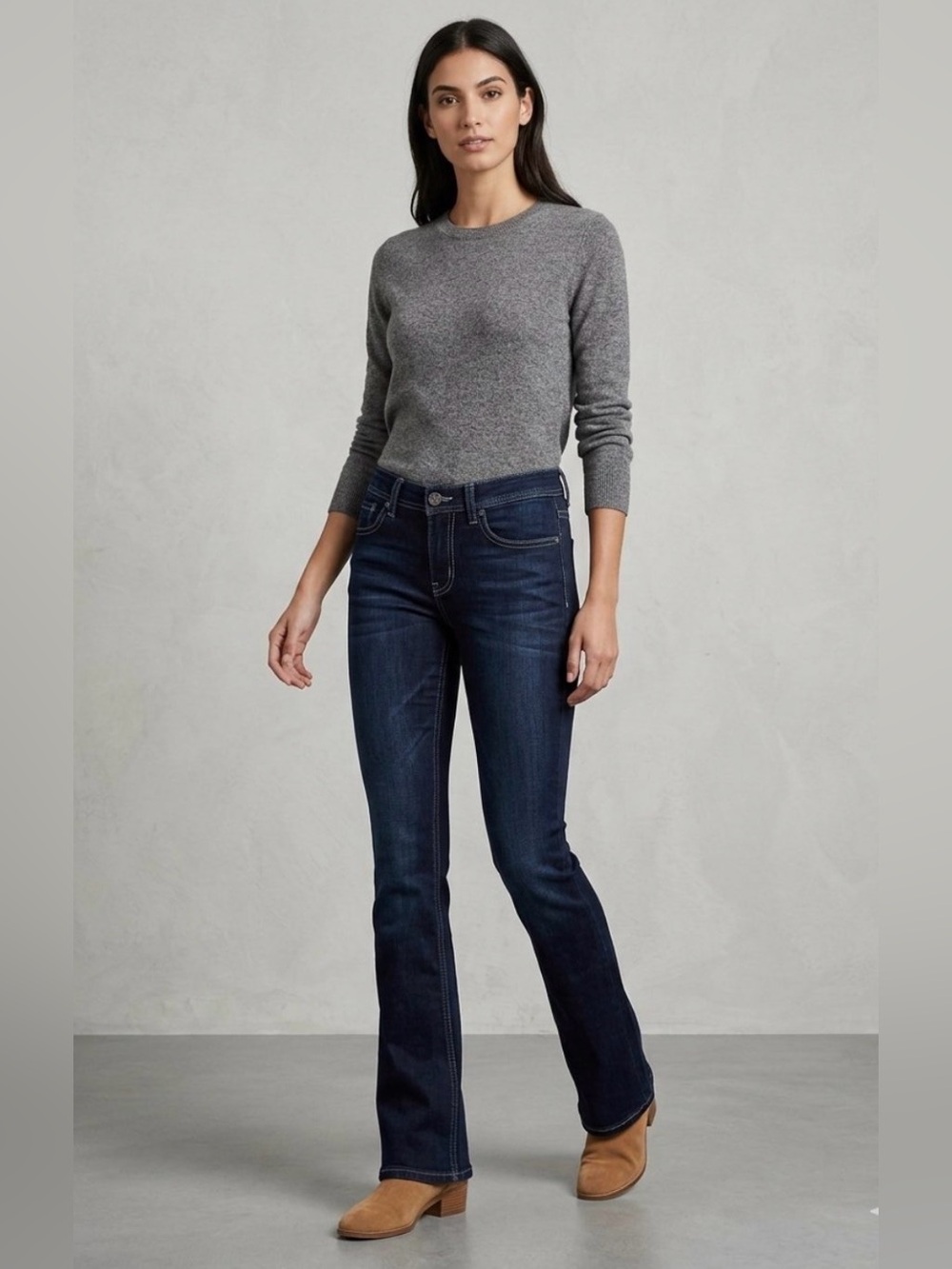 Seven7 Size 10 Dark Wash Denim Bootcut Stretch Jeans NWT